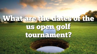 What are the dates of the us open golf tournament?