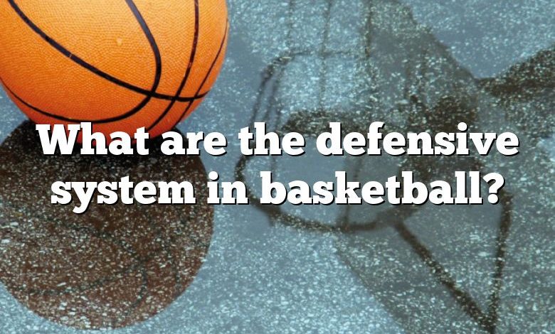 What are the defensive system in basketball?