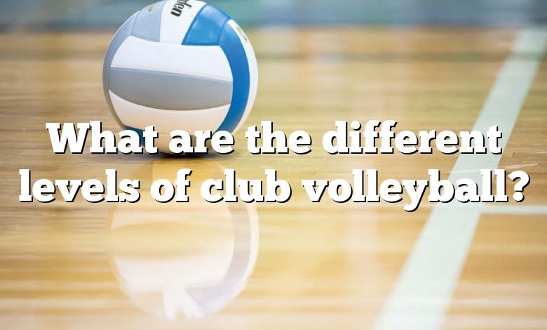 What are the different levels of club volleyball?