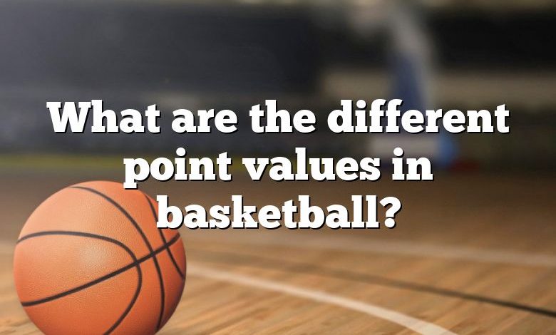 What are the different point values in basketball?