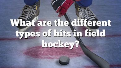 What are the different types of hits in field hockey?