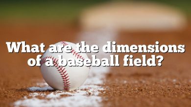 What are the dimensions of a baseball field?