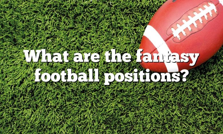 What are the fantasy football positions?