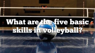 What are the five basic skills in volleyball?