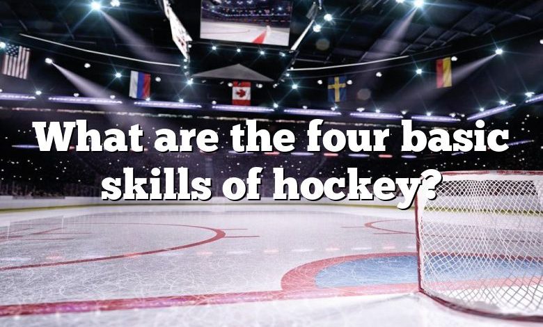 What are the four basic skills of hockey?