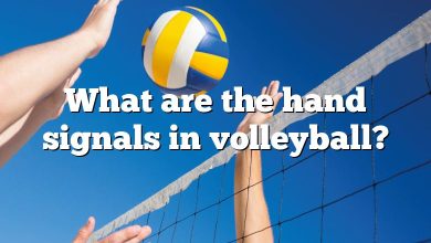 What are the hand signals in volleyball?