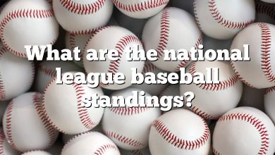 What are the national league baseball standings?