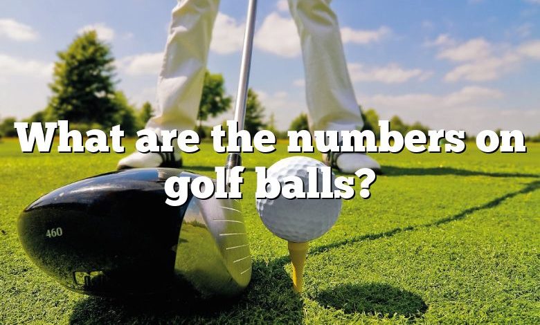 What are the numbers on golf balls?