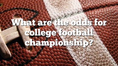 What are the odds for college football championship?