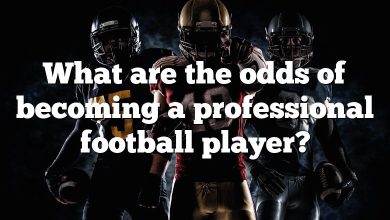 What are the odds of becoming a professional football player?