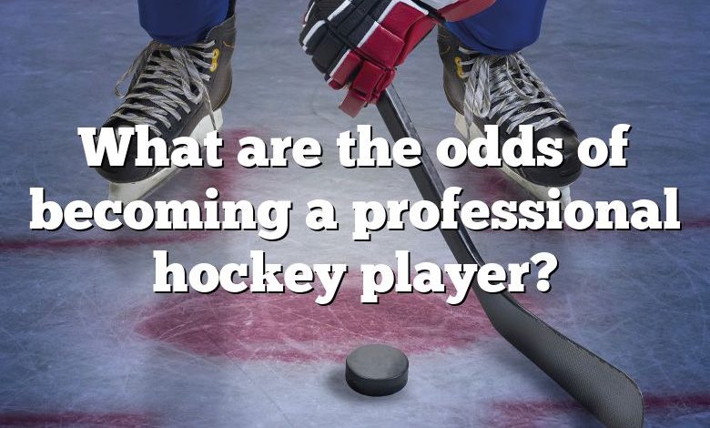 What are the odds of becoming a professional hockey player?