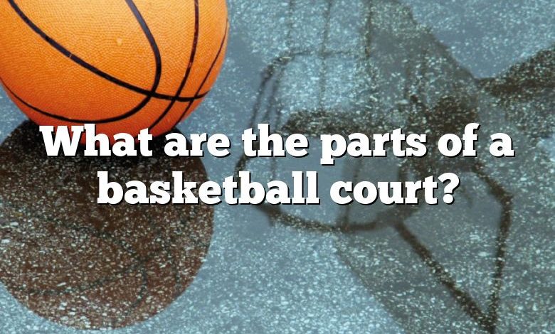 What are the parts of a basketball court?
