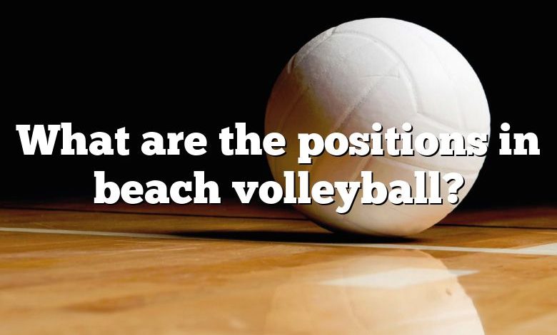 What are the positions in beach volleyball?