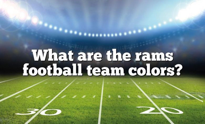 What are the rams football team colors?