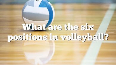 What are the six positions in volleyball?