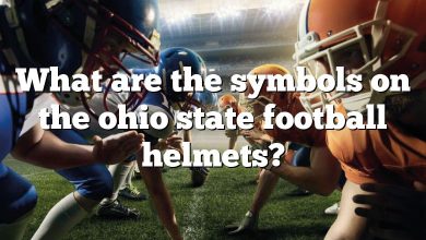 What are the symbols on the ohio state football helmets?