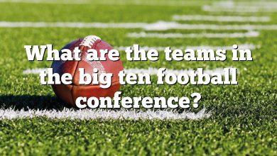 What are the teams in the big ten football conference?