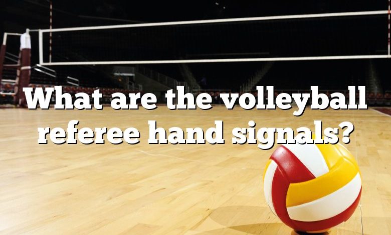 referees official hand signals in volleyball screening