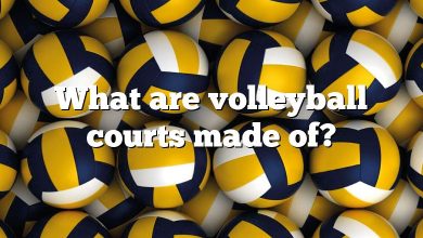 What are volleyball courts made of?