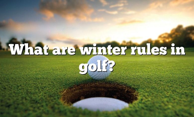 What are winter rules in golf?