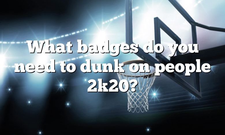 What badges do you need to dunk on people 2k20?