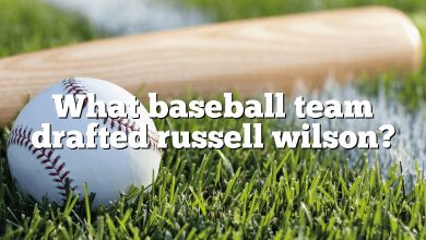 What baseball team drafted russell wilson?