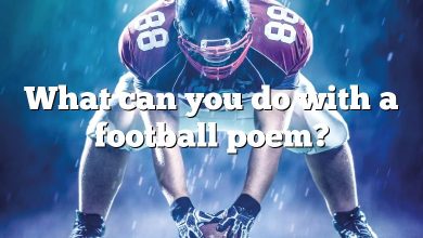 What can you do with a football poem?