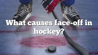 What causes face-off in hockey?