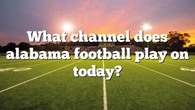 What channel does alabama football play on today?