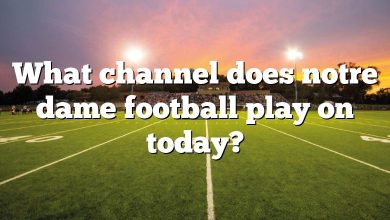 What channel does notre dame football play on today?