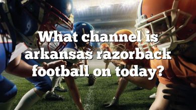 What channel is arkansas razorback football on today?
