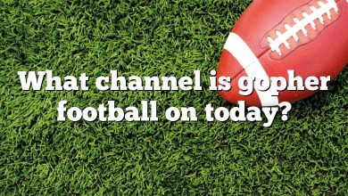 What channel is gopher football on today?