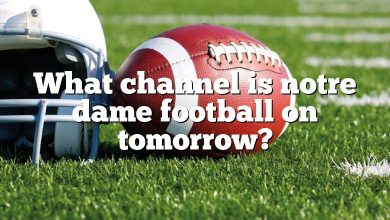 What channel is notre dame football on tomorrow?