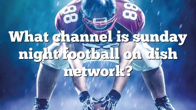 What channel is sunday night football on dish network?