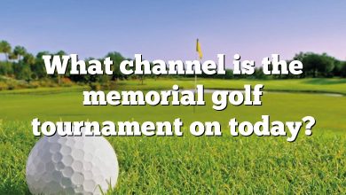 What channel is the memorial golf tournament on today?