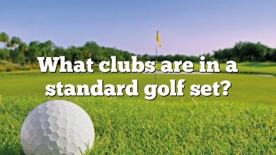 What clubs are in a standard golf set?