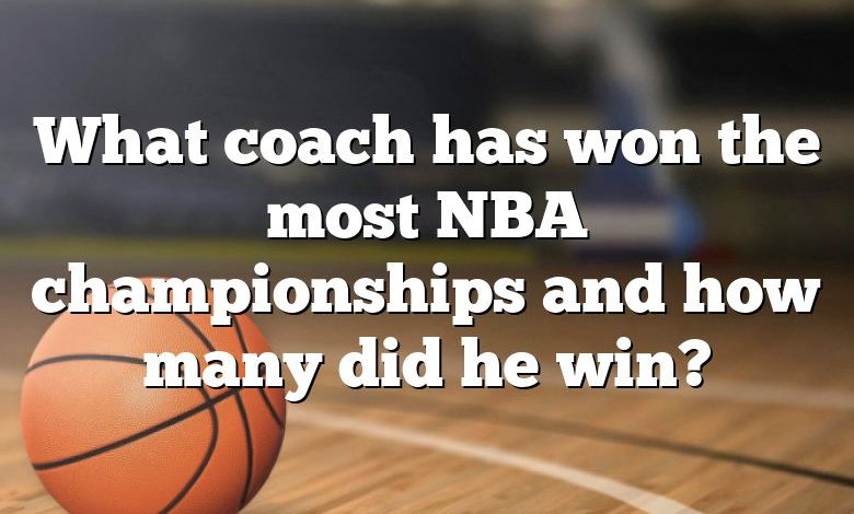 What coach has won the most NBA championships and how many did he win?