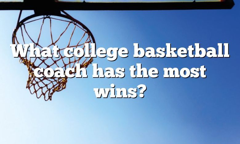 What college basketball coach has the most wins?