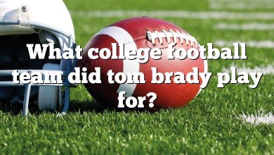 What college football team did tom brady play for?