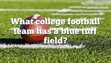 What college football team has a blue turf field?