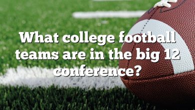 What college football teams are in the big 12 conference?