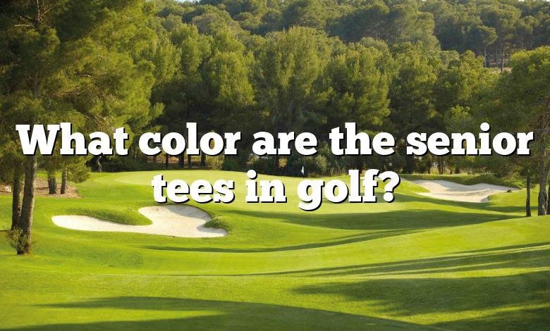 What color are the senior tees in golf?