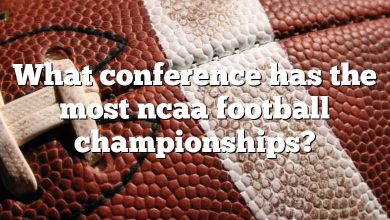 What conference has the most ncaa football championships?