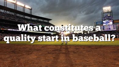 What constitutes a quality start in baseball?