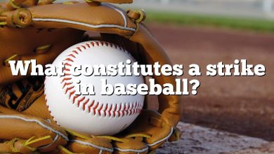What constitutes a strike in baseball?
