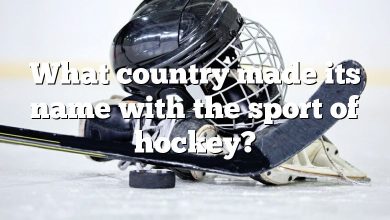 What country made its name with the sport of hockey?