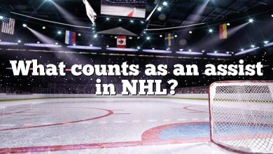 What counts as an assist in NHL?