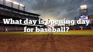 What day is opening day for baseball?
