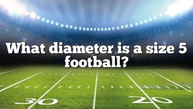 What diameter is a size 5 football?