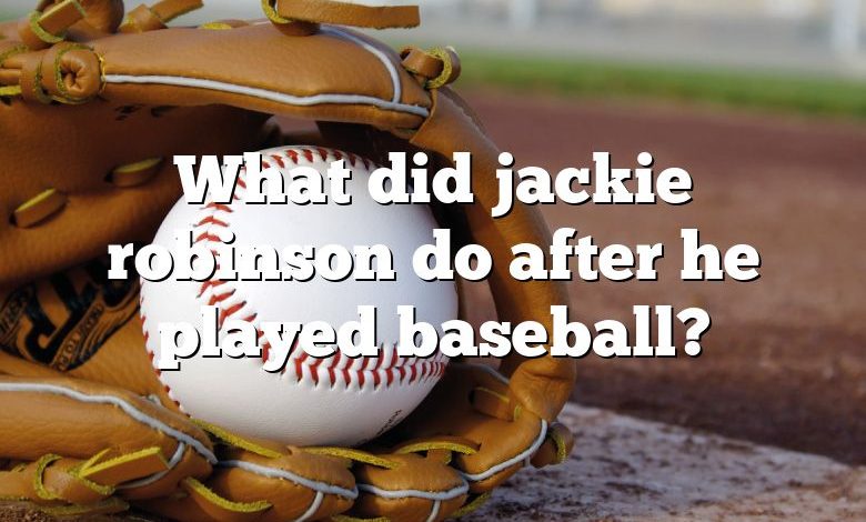 What did jackie robinson do after he played baseball?